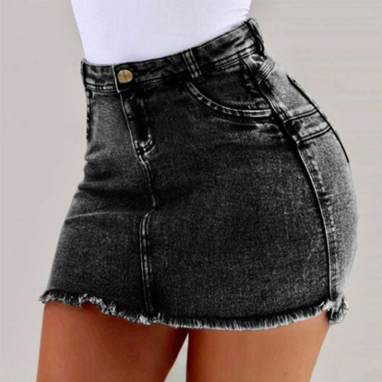 Women's Fashion Summer Sexy Graceful Denim Package Skirt