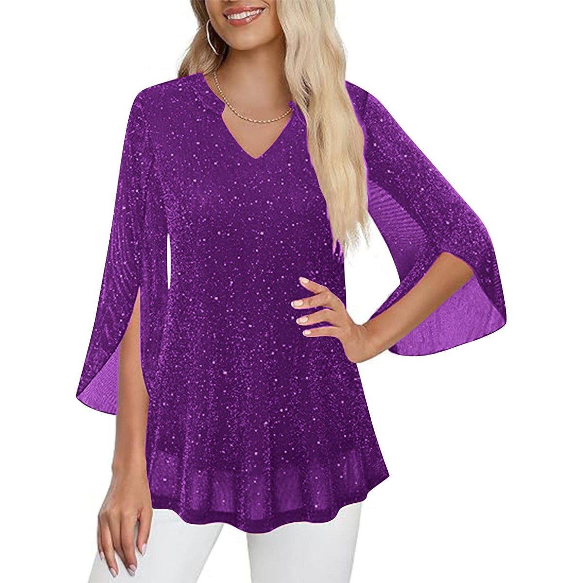 Women's Layer Sier String Mesh Summer Flare Tops