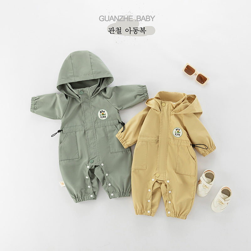 Clothes Autumn Clothing Korean Style Shell Jacket Tooling Jumpsuit, Climbing Suit