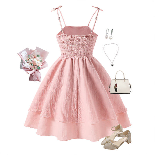 Women's & Children's Older Clothing Strap Princess Children's Dress
