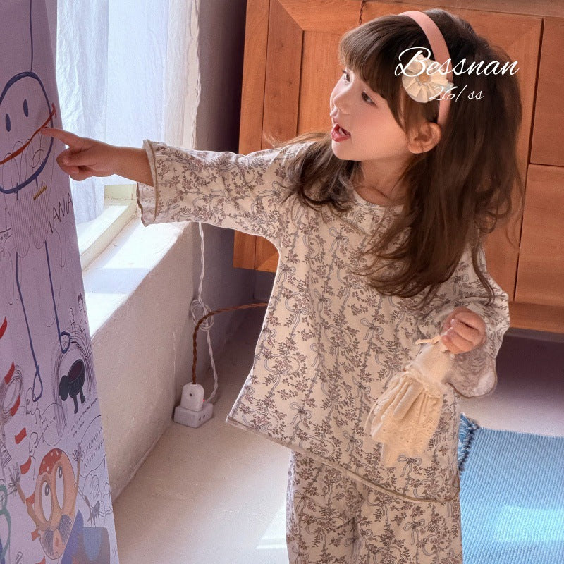 Children's Summer Class Modal Three-quarter Sleeve Boneless Children's Suit
