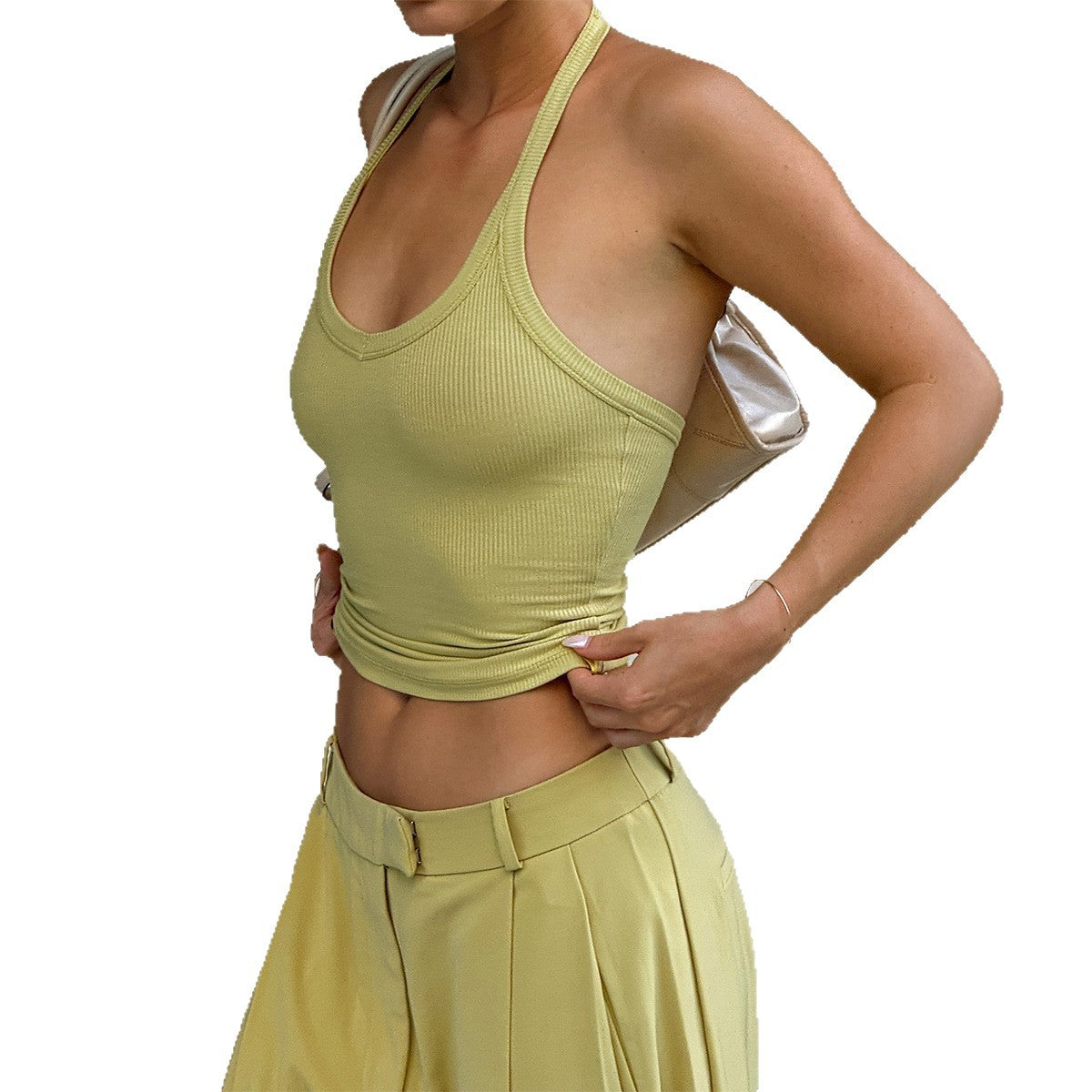 Women's Sports Yoga Style Tank Small Slip Fashion Casual Suit