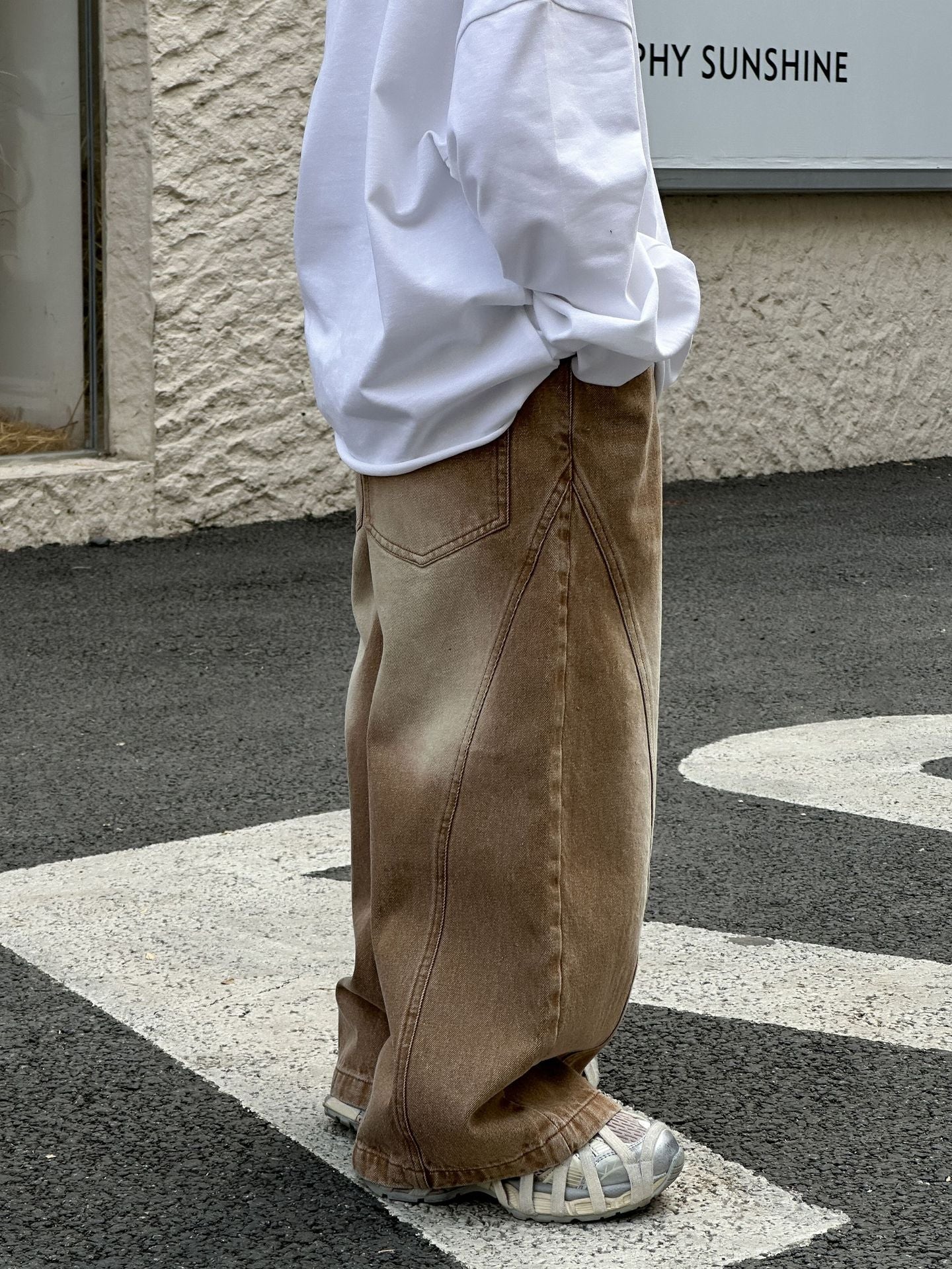 Children's Spring Boys Korean Style Baggy Straight Trousers Children's Pants