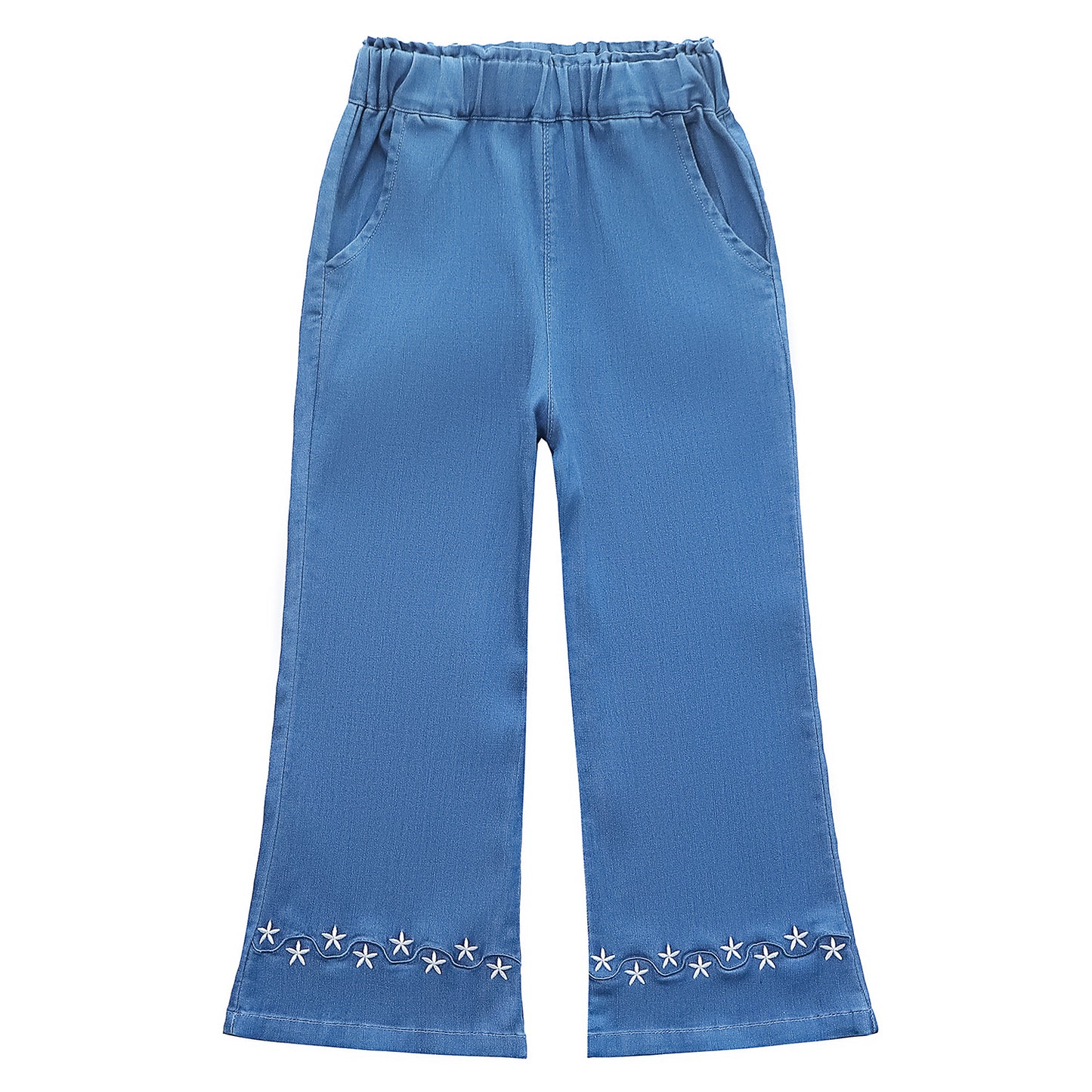 Children's Sales Flared Medium Large Denim Embroidered Children's Pants