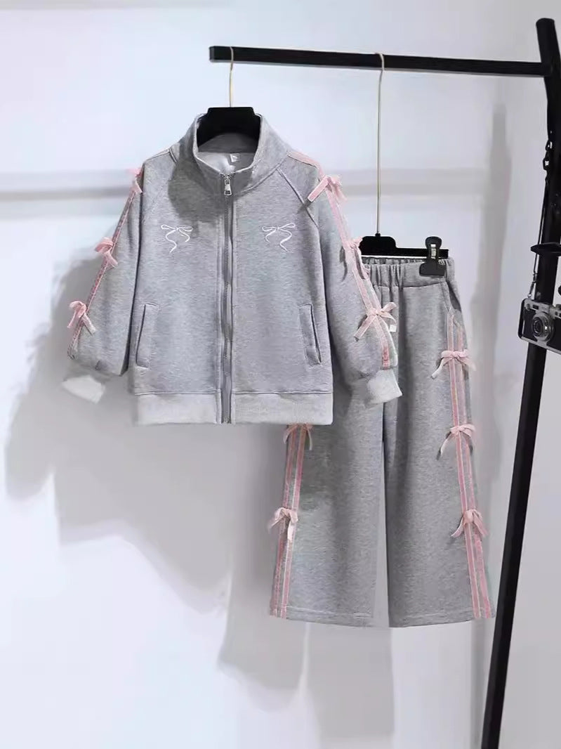 Children's Fashionable Sweet Princess Style Zipper Coat Children's Suit