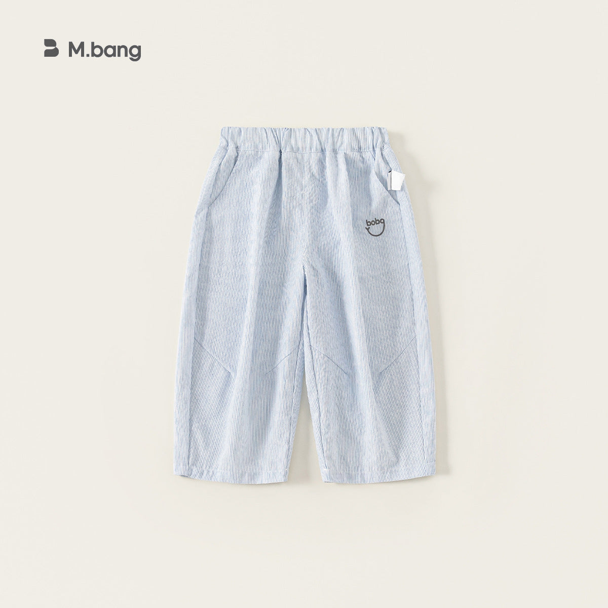 Children's Boy Summer Light Blue Stripe Thin Children's Pants