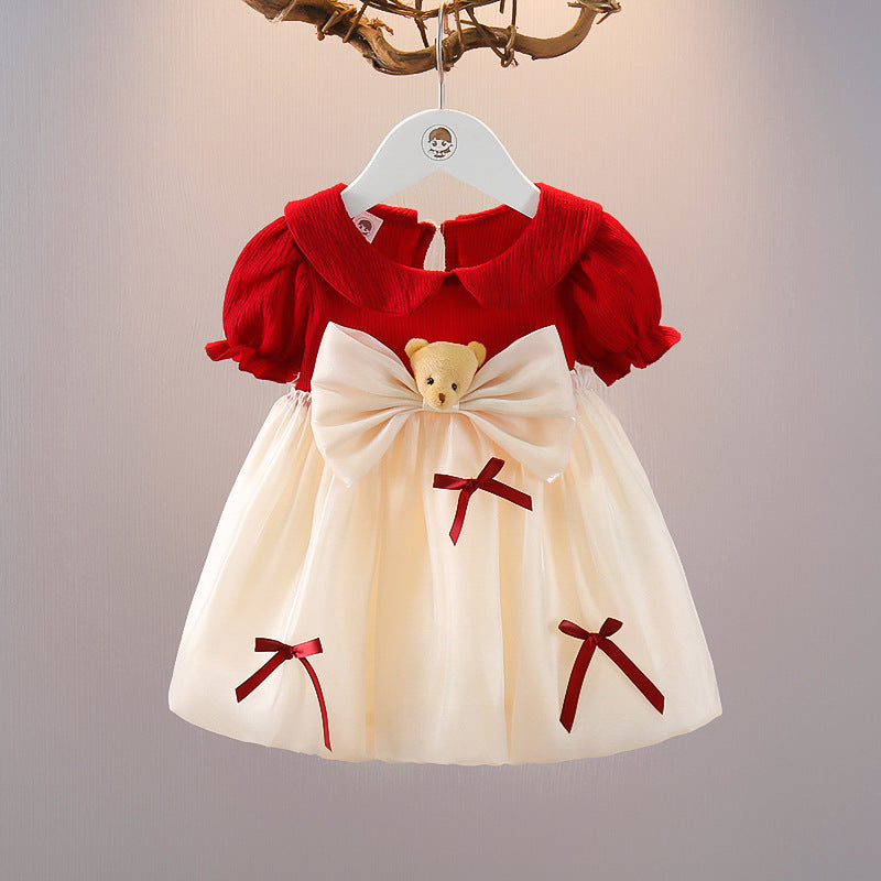 Children's Clothing Short Sleeve Princess Fashionable Summer Gauze Children's Dress