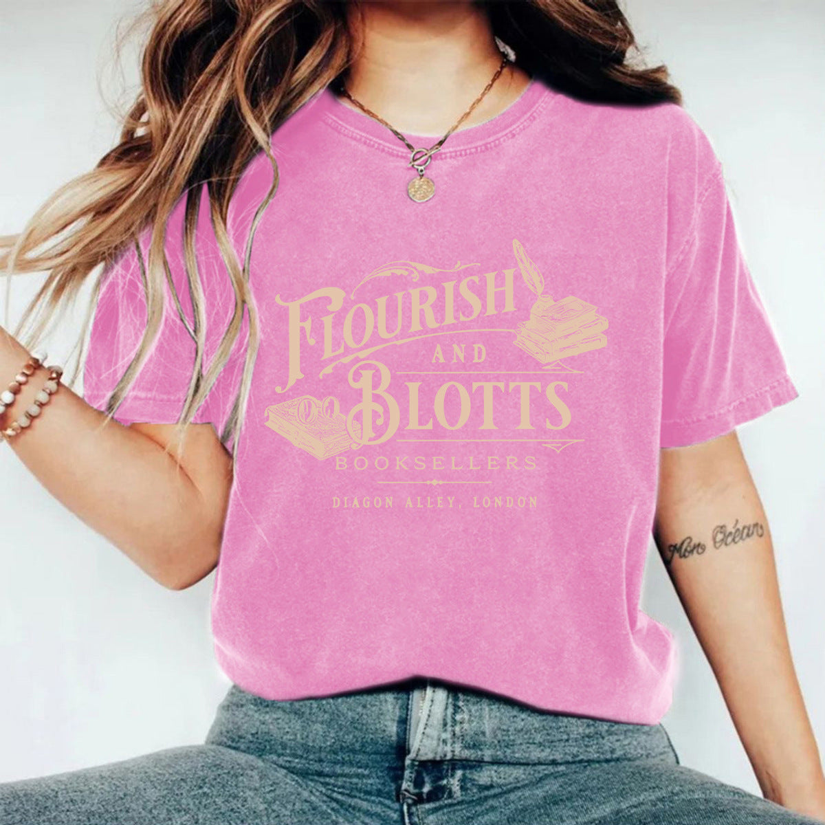 New Stylish Women's Cotton Washed Short-sleeved Women's T-shirt