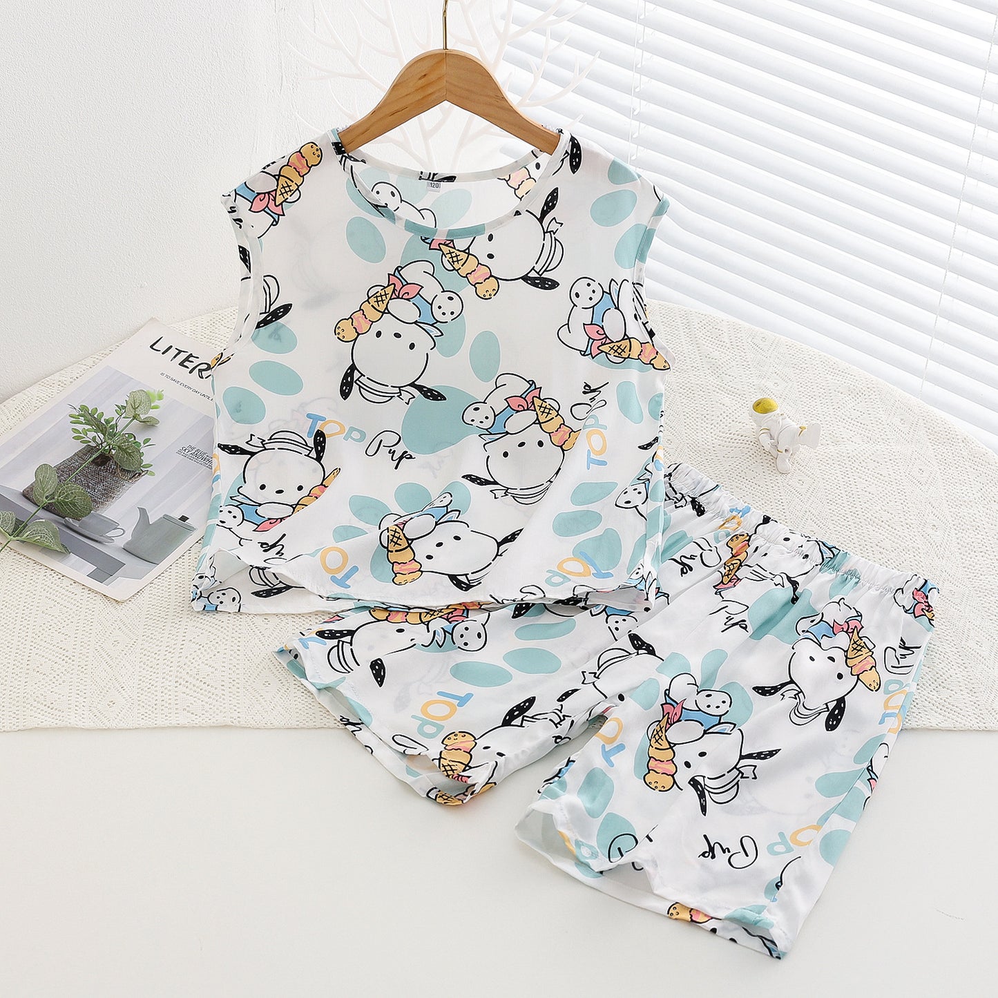 Children's Feeling Bourette Boys Thin Artificial Cotton Children's Suit