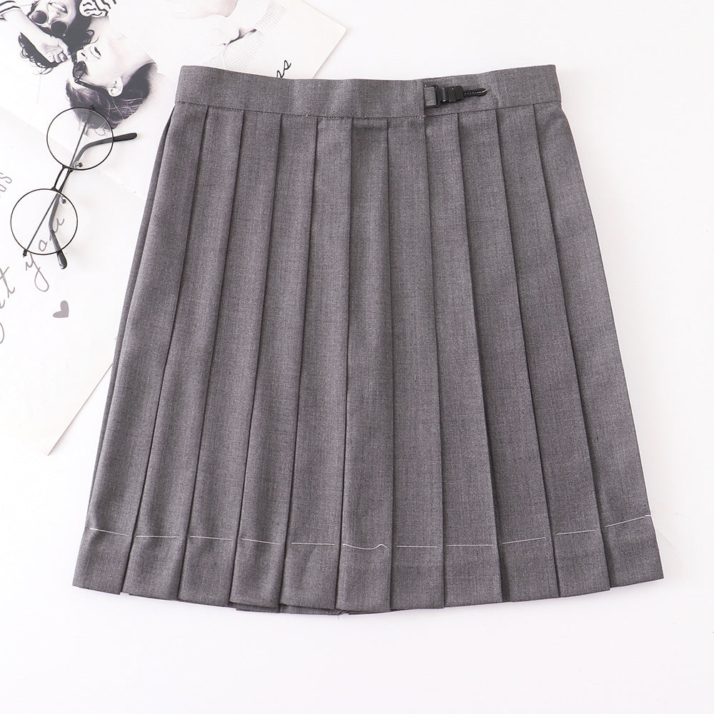 Pleated Orthodox High Waist Pocket Long Uniform