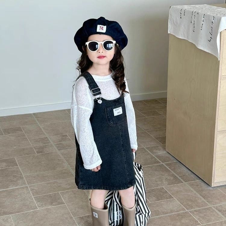 Children's Suspender Skirt Spring Korean Fashionable Small Children's Suit