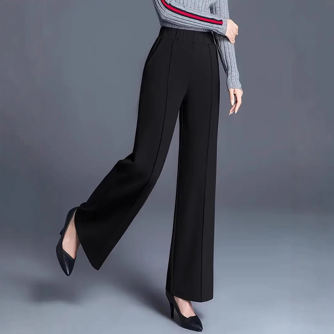 Popular Innovative Women's Solid Color Straight Casual Pants