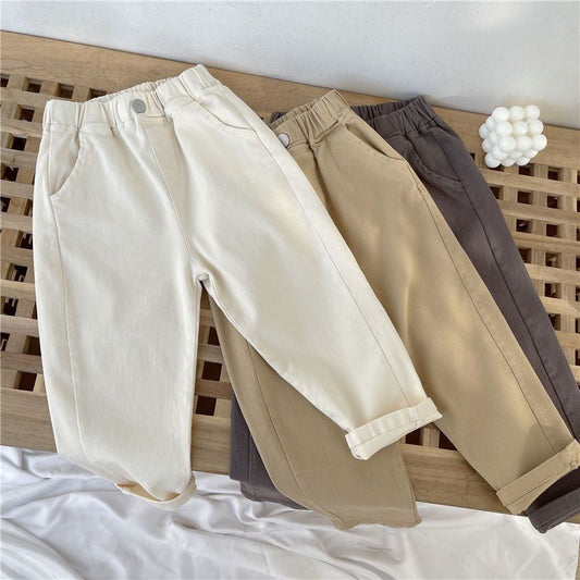 Children's Trousers Medium Big Fashion Casual Stretch Children's Pants