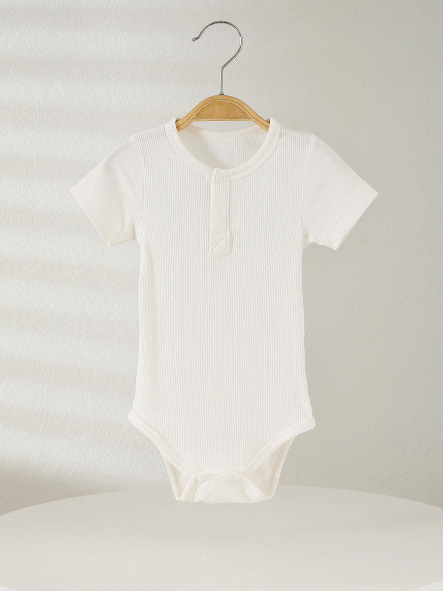 Infant Summer Short Sleeve Modal Infants Clothes Born Triangle Jumpsuit, Climbing Suit