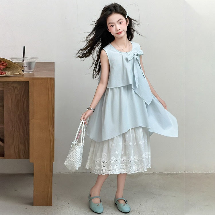 Children's Summer Unique Beautiful Sleeveless Skirt Super Children's Dress