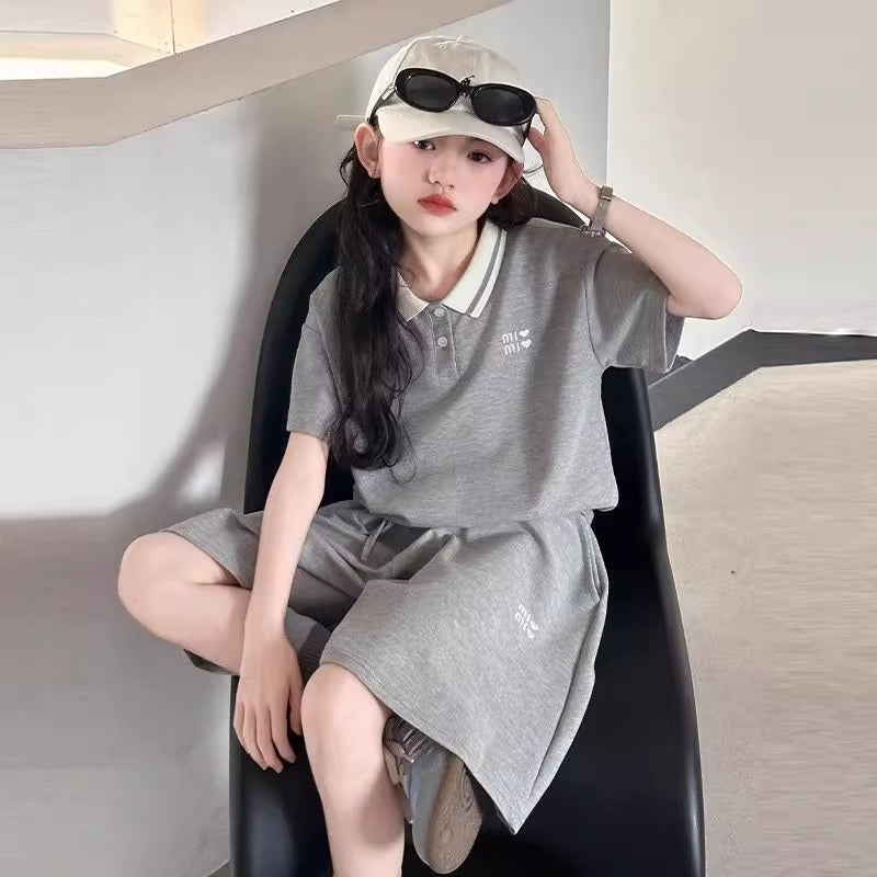 Children's Summer Shirt Short-sleeved Shorts Korean Style Casual Western Clothing Children's Suit