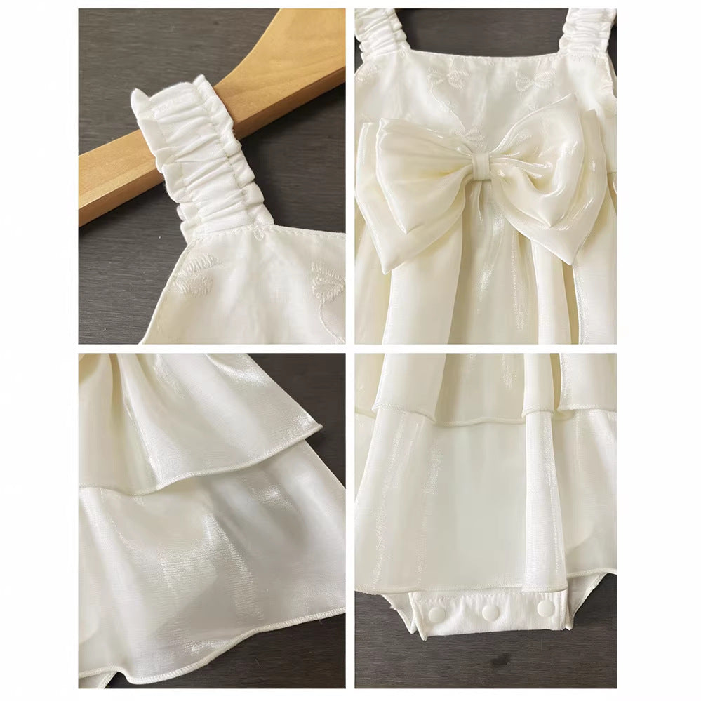 Skirt Full Moon Year Pleated Shoulder Strap Streamer Children's Dress