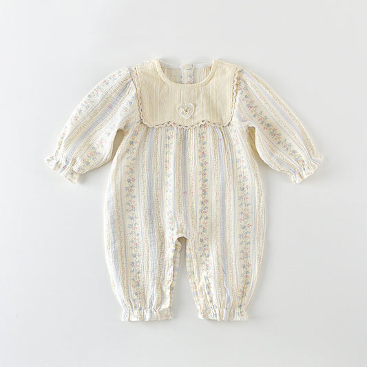 Cotton Gauze Early Spring Clothes Long Jumpsuit, Climbing Suit