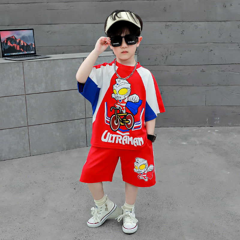 Children's Clothes Summer Short-sleeved Fashion Sports Handsome Children's Suit