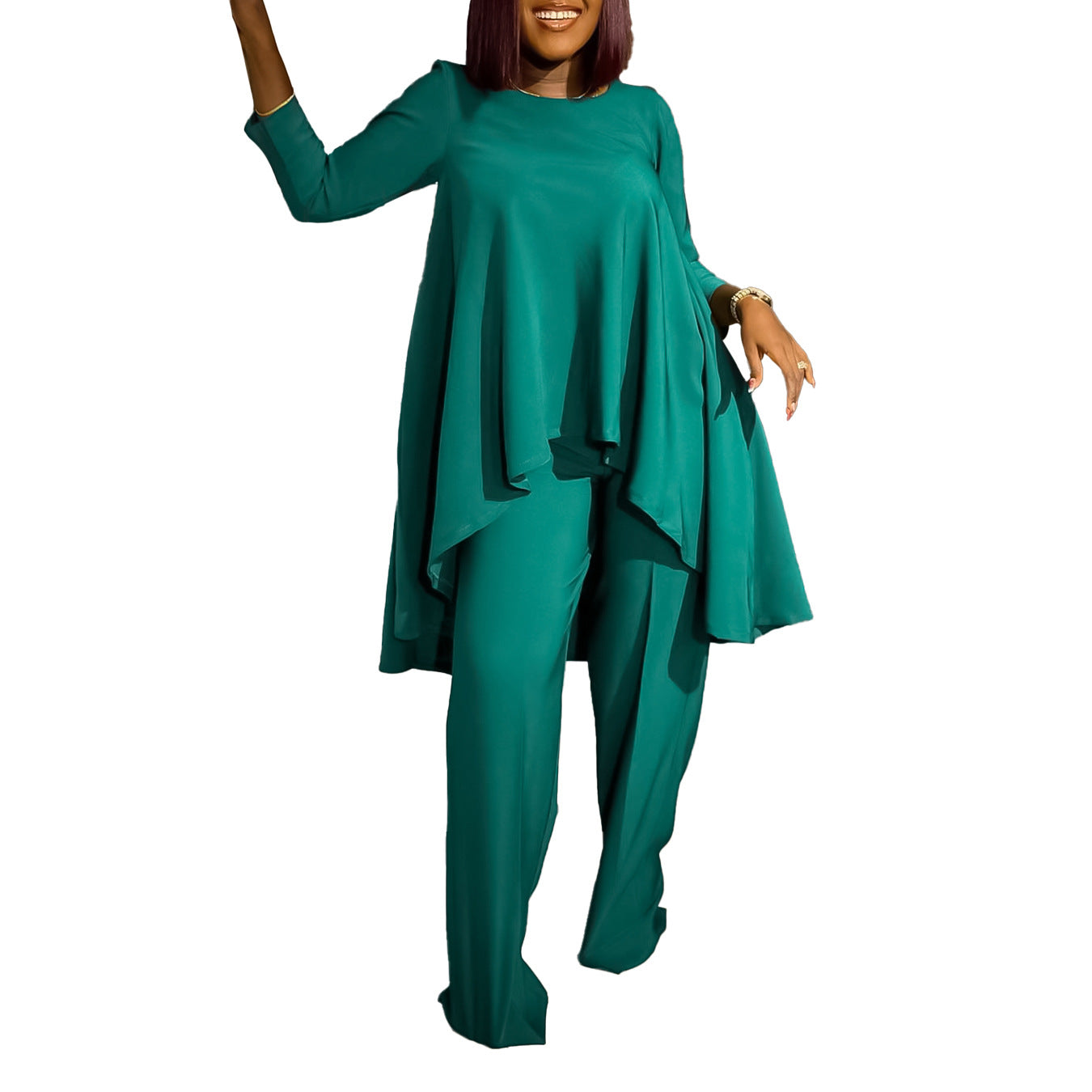 Women's Loose Irregular Elegant African Two Piece Fashion Casual Suit