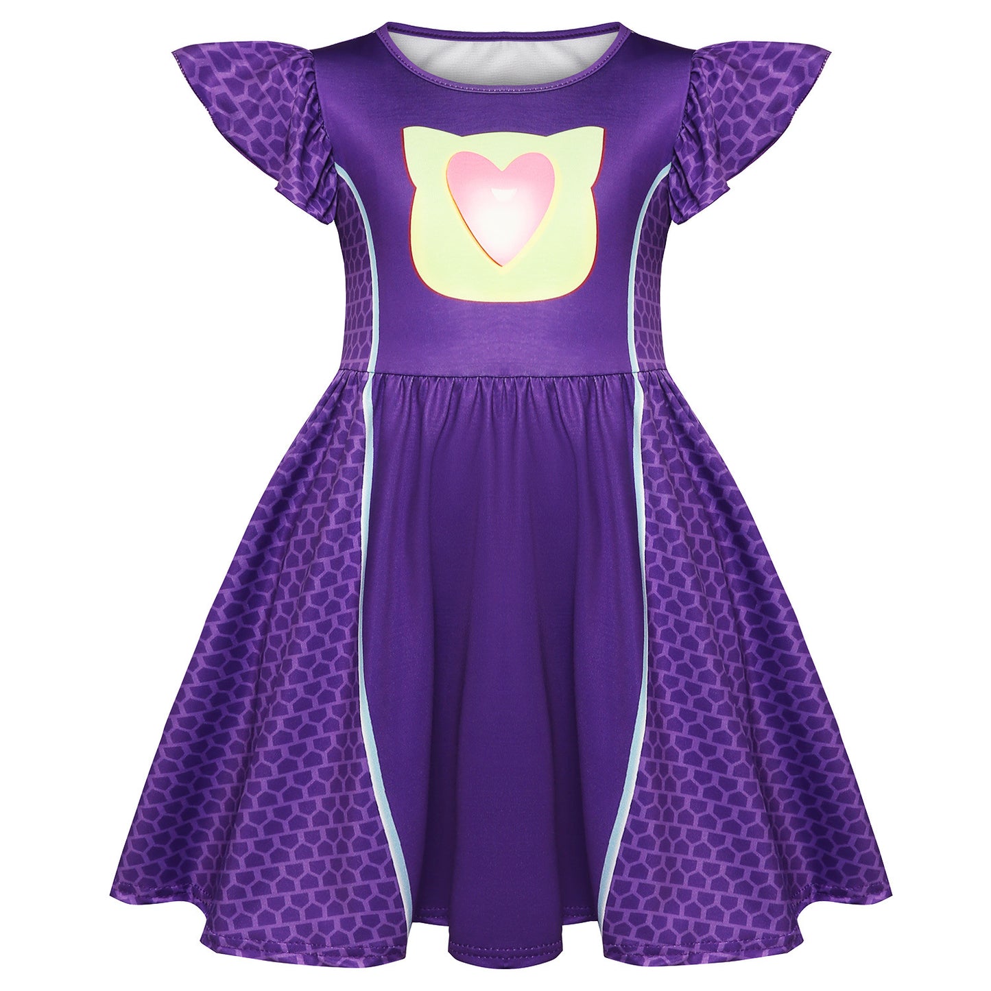 Children's Super Cat Flying Sleeves A- Line Children's Dress