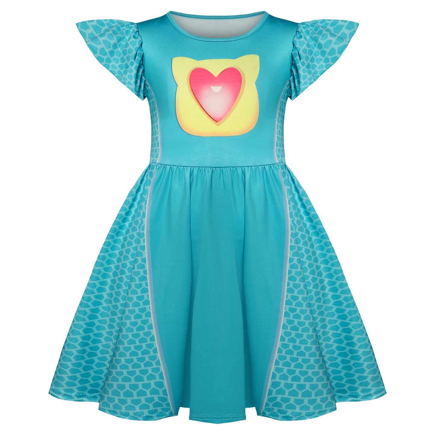 Children's Super Cat Flying Sleeves A- Line Children's Dress