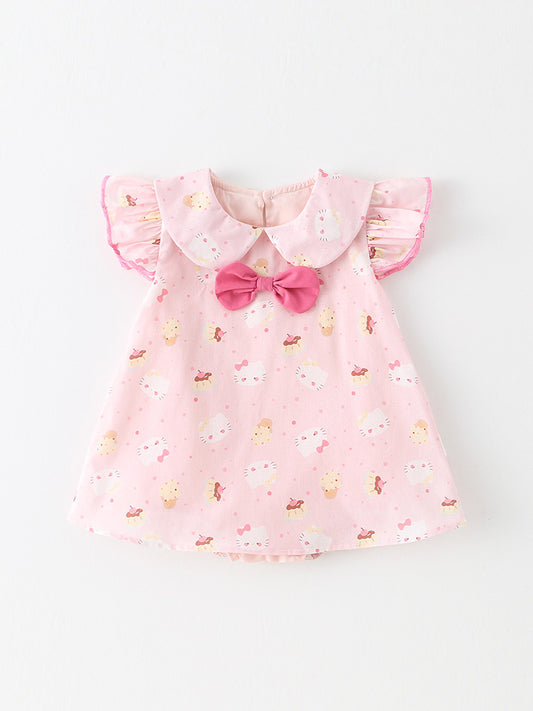 Summer Jumpsuit Born Western Style Cute Cat Romper Princess Hundred Jumpsuit, Climbing Suit