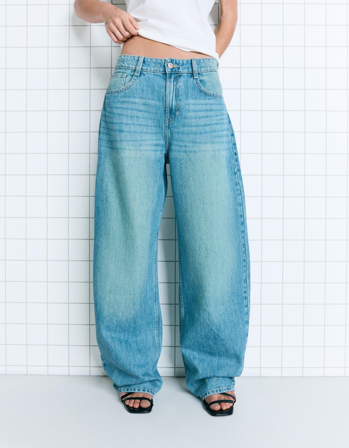 Women's High Waist Wide Leg Loose Retro Jeans