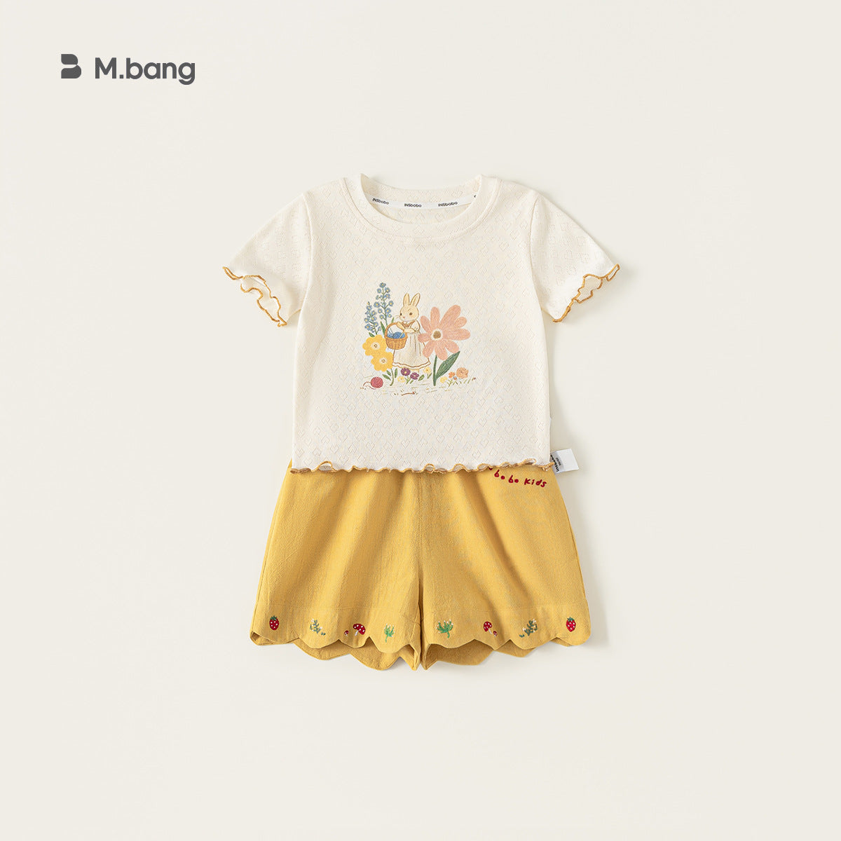 Children's Clothing Short-sleeved Summer Wavy Round Neck Sweet Printed Top Children's T-shirt