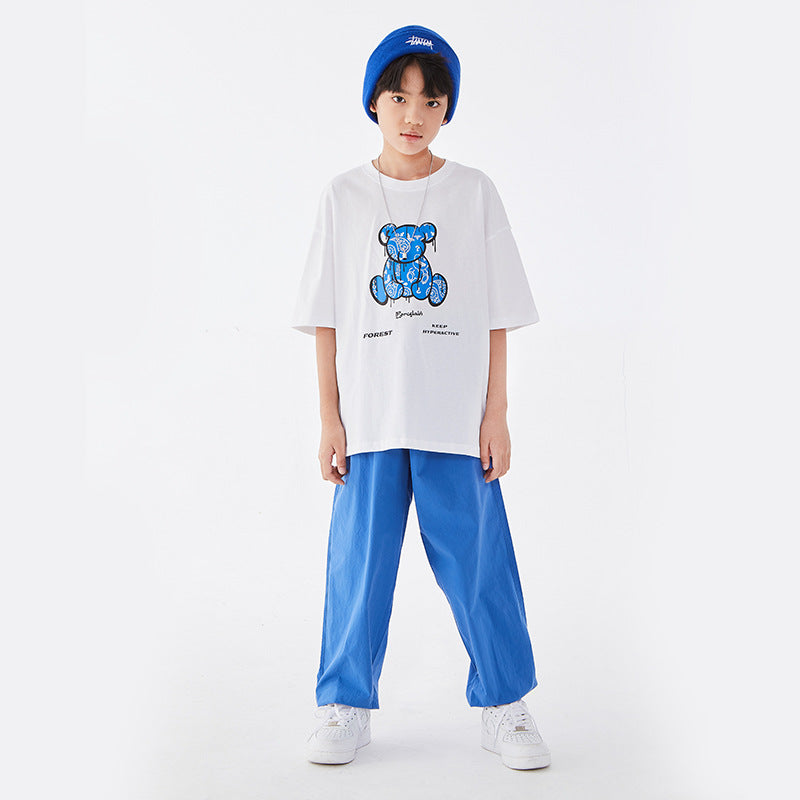 Children's Clothing Summer Casual Cotton Thin Medium Big Children's Pants