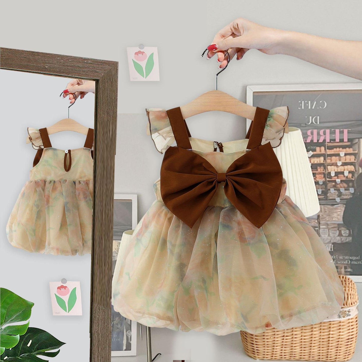 Princess Summer Skirt Printed Fashion Gauze Children's Dress