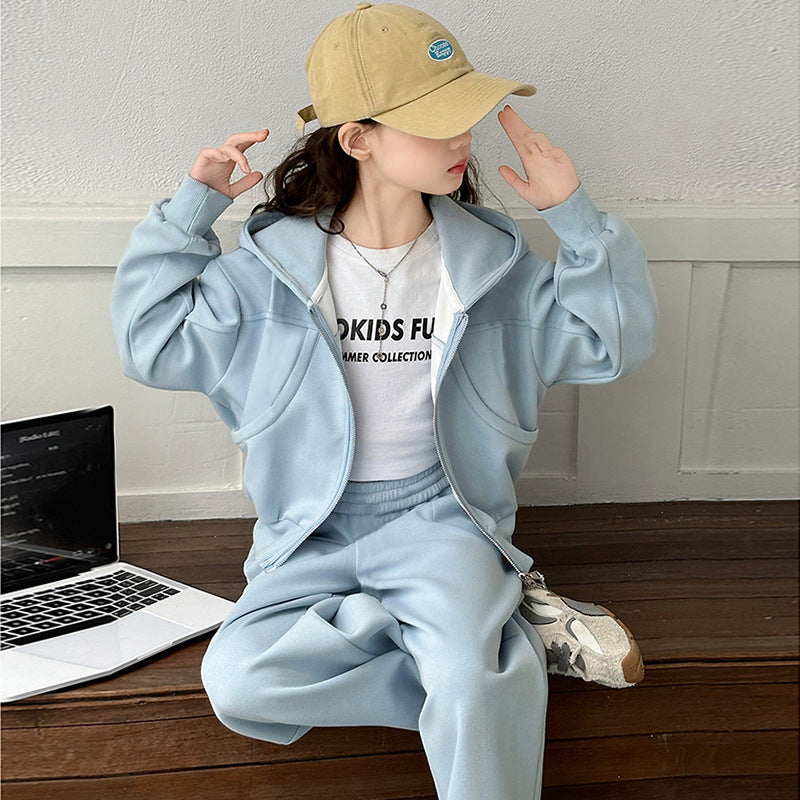 Women's Spring Fashionable Korean Style Teens Coat Sports Children's Suit
