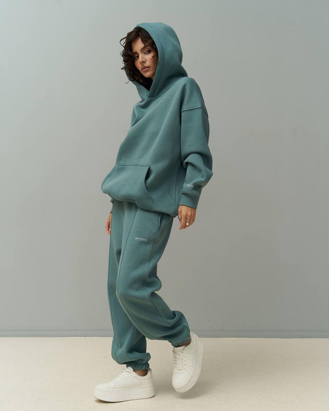 Durable Hooded Printed High Sports Trousers Sweaters