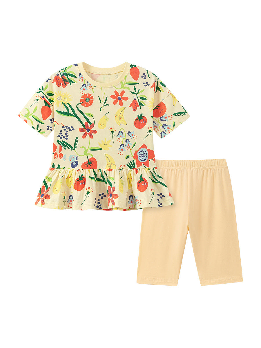 Graceful Unique Children's Pastoral Style Summer Children's Suit