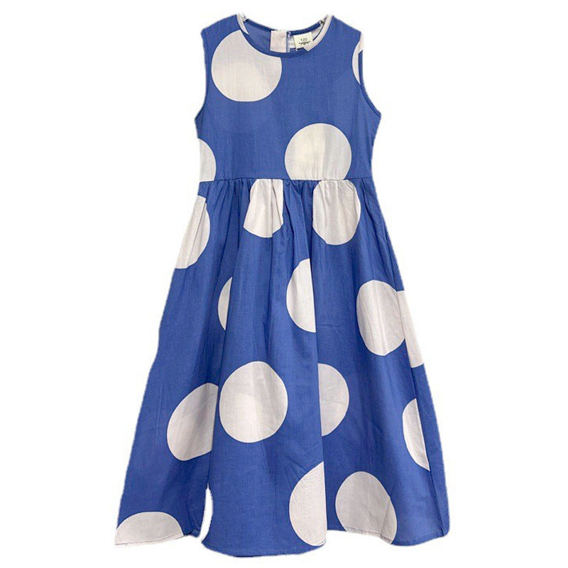 Princess Cotton Loose Western Style Vest Middle Children's Dress