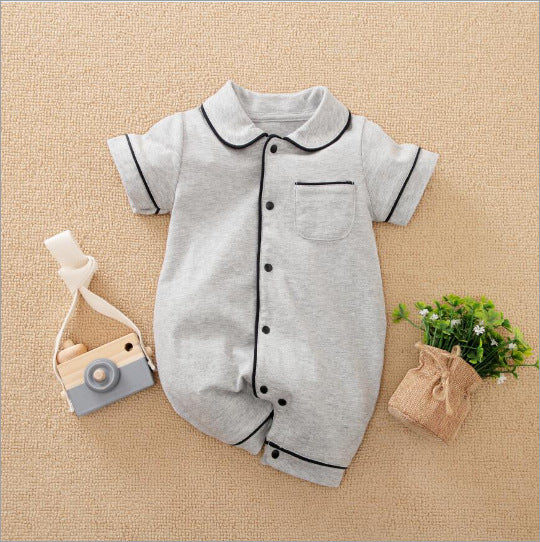 Women's & Men's Infant Pajamas Cotton Class Home One-piece Romper Long-sleeved Clothes For Jumpsuit, Climbing Suit