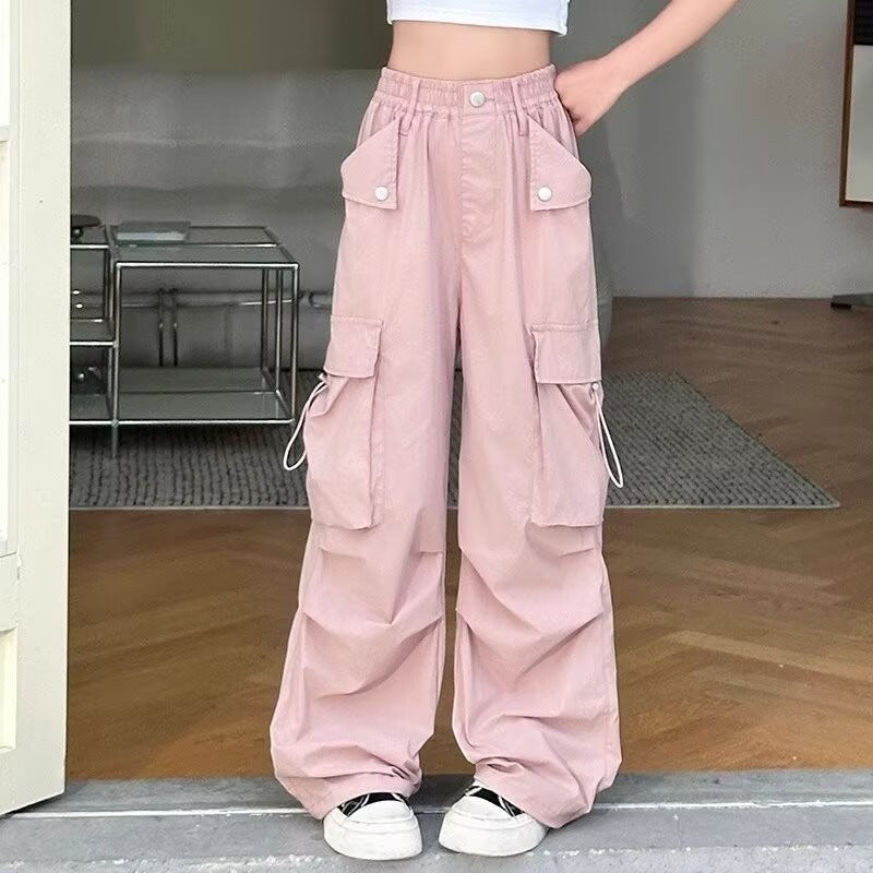 Children's Western Style Overalls Casual Medium Big Baggy Children's Pants