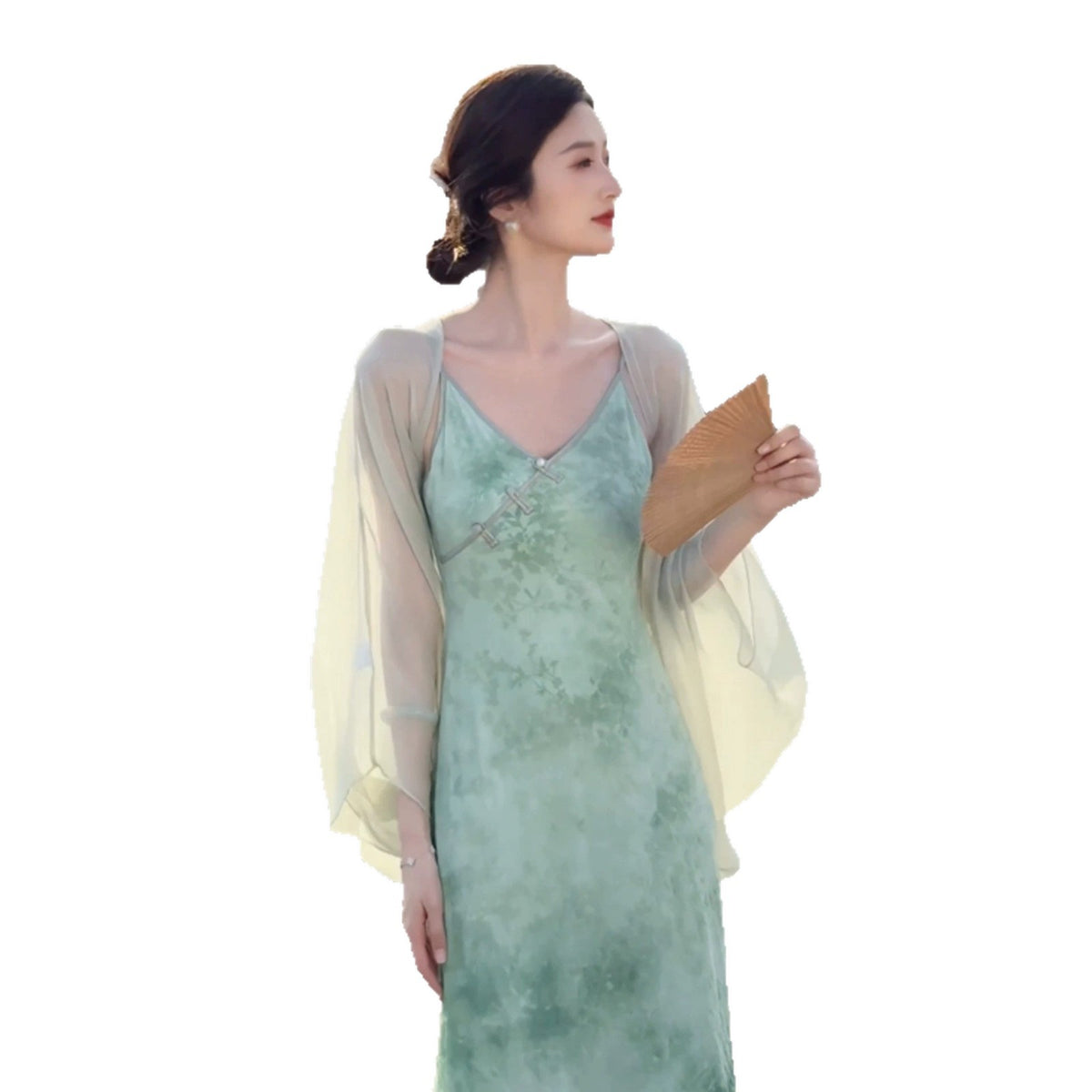 Summer Chinese Style Flab Hiding Shawl Loose Super Coats