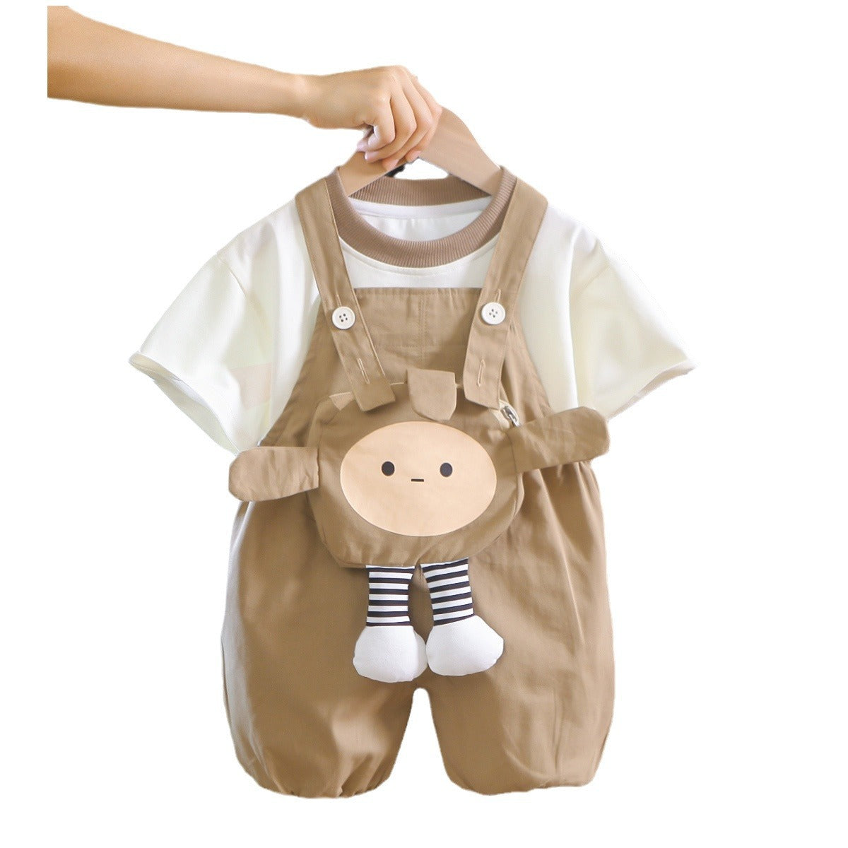 Children's Korean Style Clothing Man Woman Cartoon Little Short Children's Suit