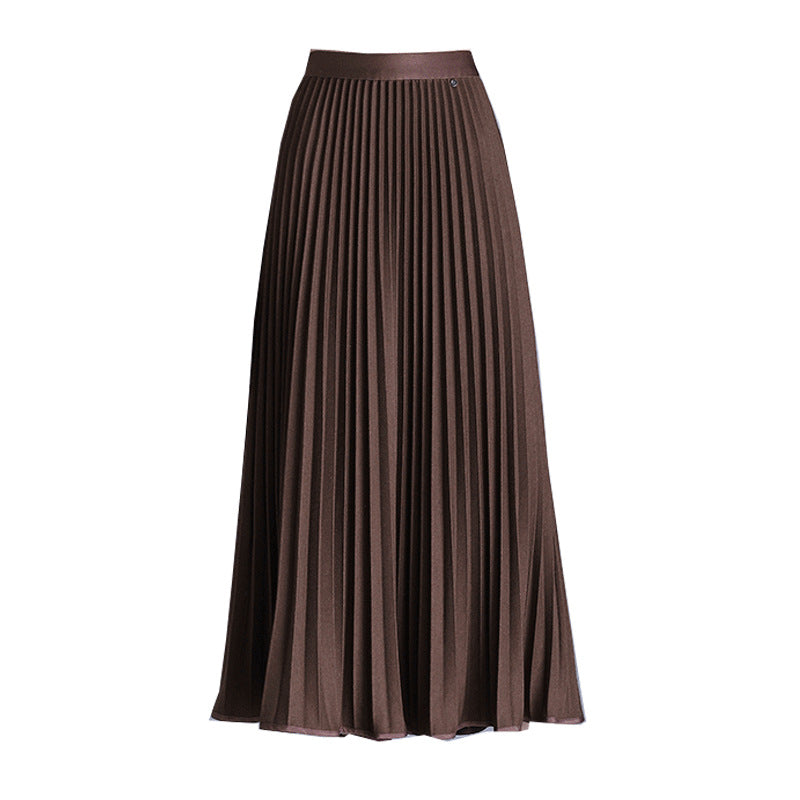 Ankle Large Swing High Waist Casual A- Line Dress Skirt