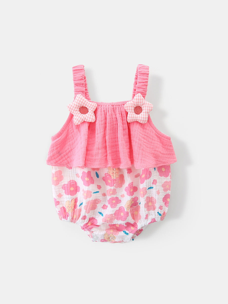 Summer Sleeveless Romper Born Thin Jumpsuit Sling Jumpsuit, Climbing Suit