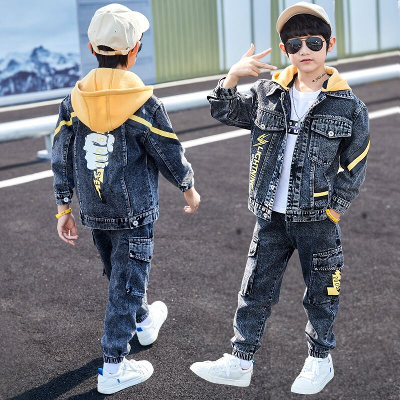 Children's Clothing Boys Spring Clothes Korean Style Middle Big Handsome Children's Suit
