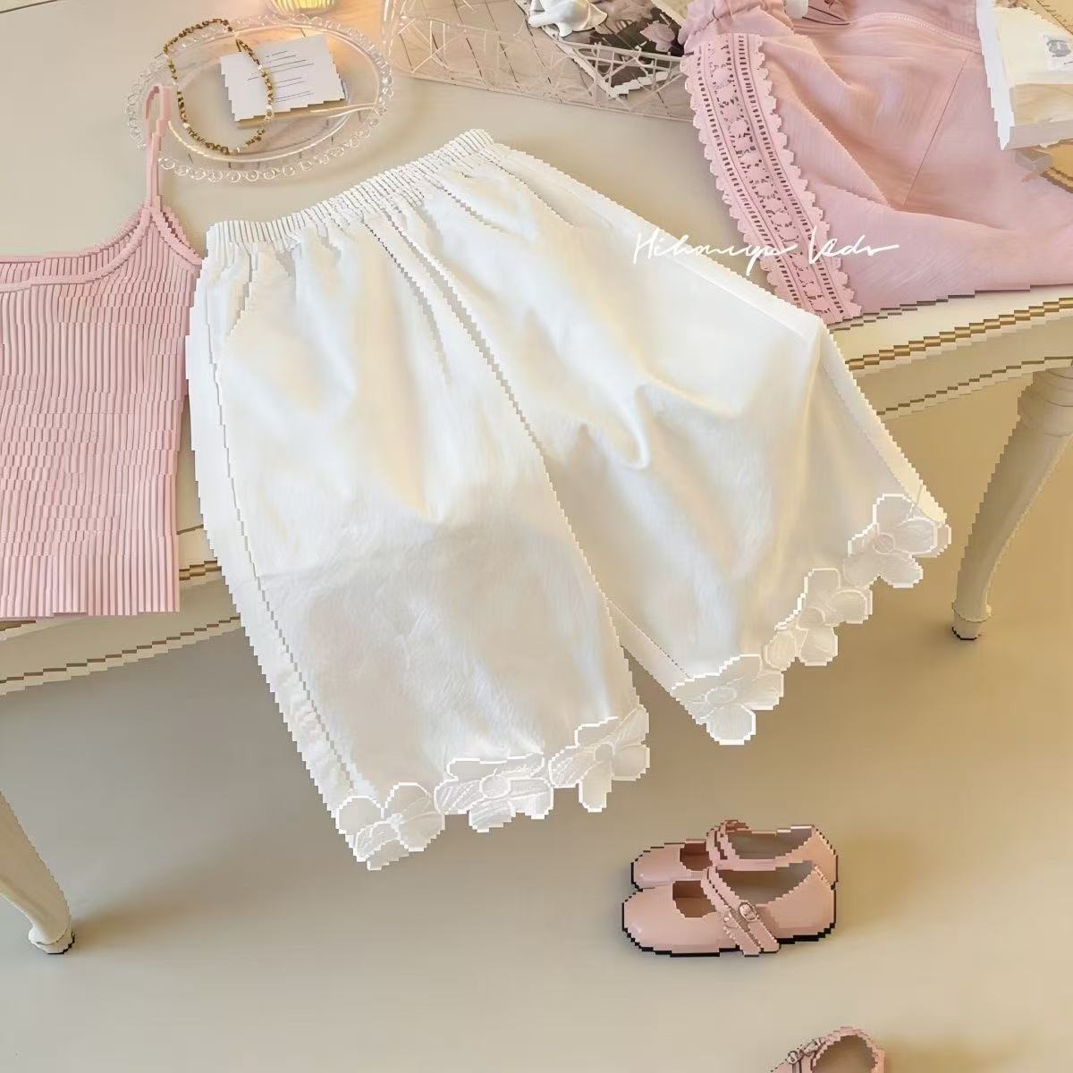 Cropped Summer Korean Style Wear Fashion Little Thin Children's Pants