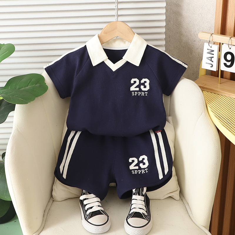 Children's Short-sleeved T-shirt Summer Clothing Shorts Clothes Children's Suit