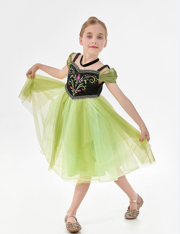 Princess Elsa Summer For Queen Aisha Festival Children's Dress