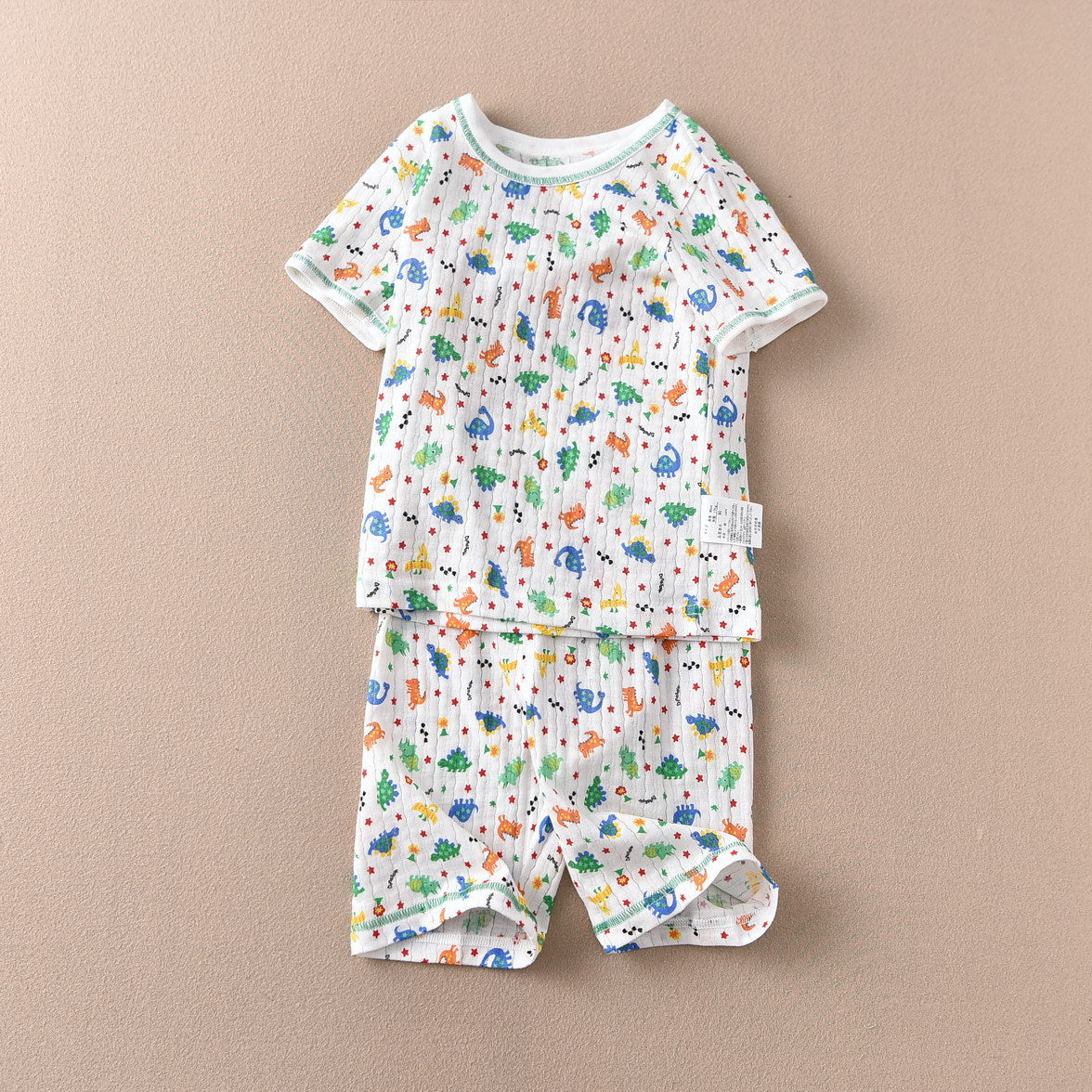 Children's Sleeve Fifth Pants Set Summer Home Wear Twisted Flower Bamboo Children's Suit