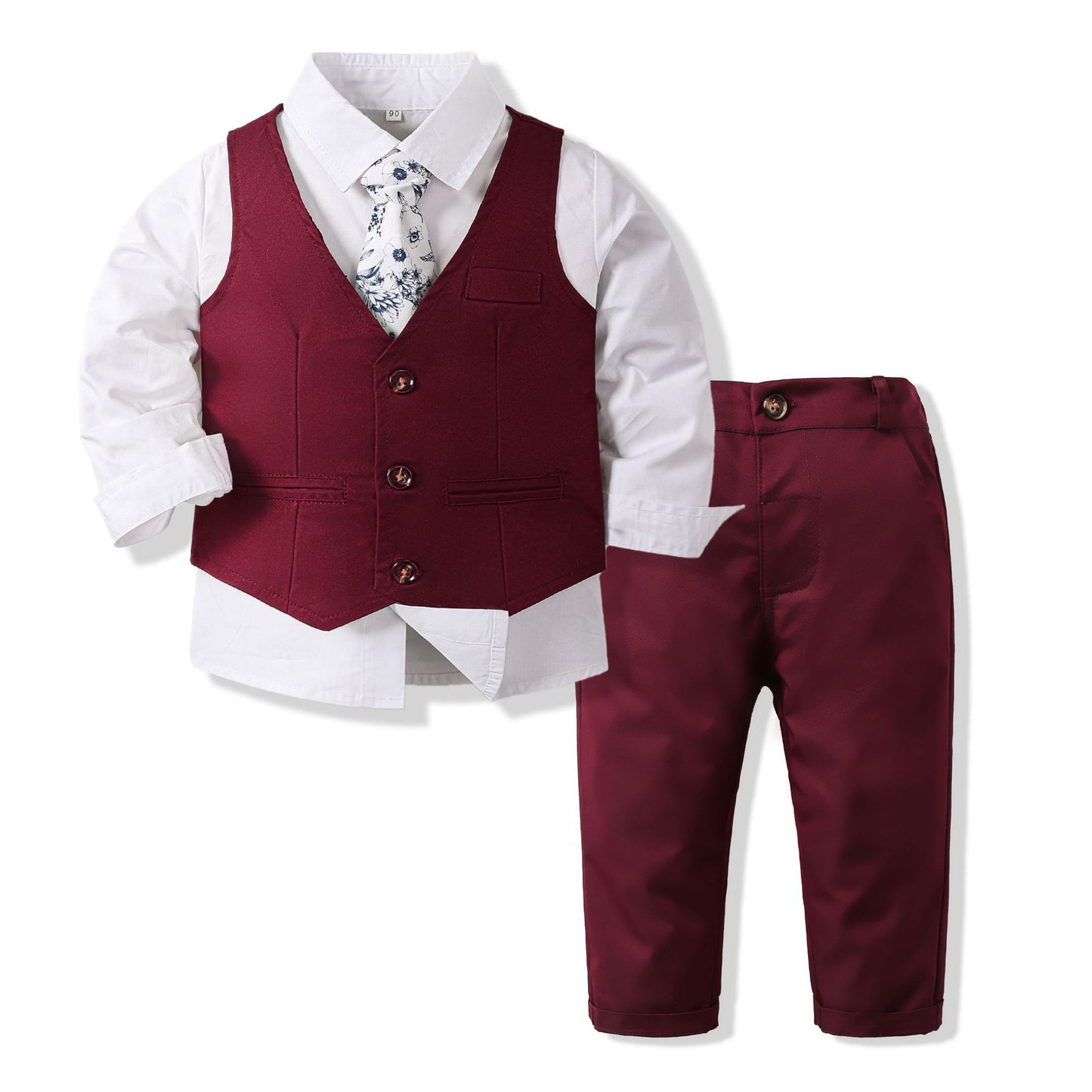 Children's Boy's Clothing Shirt Vest Pants Clothes Children's Suit