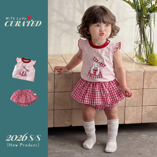 Children's Year Old Two-piece T-shirt Top Bloomer With Skirt Children's Suit