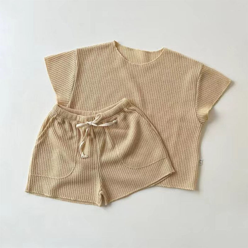 Children's Style Clothing Fashion Casual Short-sleeved Home Wear Children's Suit