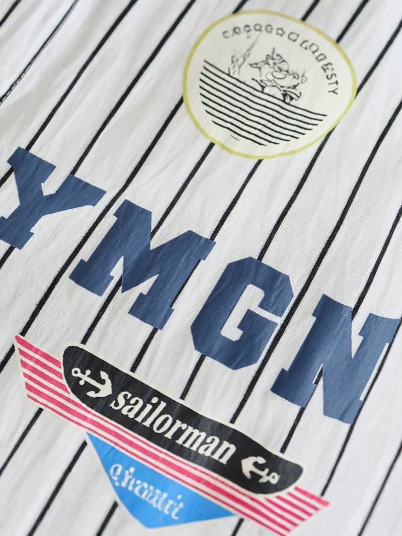 Children's Cotton Light Clothing Summer Casual Striped Children's T-shirt